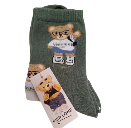 Чорапи Pier Lone с мечета - цвят ЗЕЛЕН