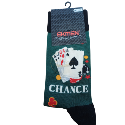 МЪЖКИ ЧОРАПИ ЕKMEN - МОДЕЛ "CHANCE" С  КАРТИ