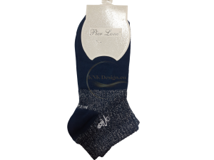 Дамски къси чорапи Pier Lone с камъни - тъмно сини