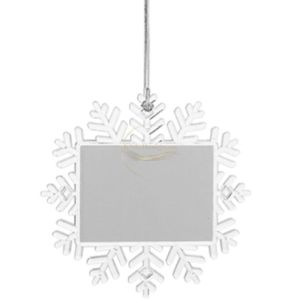 Снежинка за коледна елха със снимка и послание - двустранен печат 