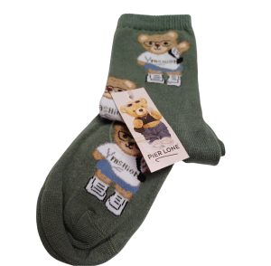 Чорапи Pier Lone с мечета - цвят ЗЕЛЕН