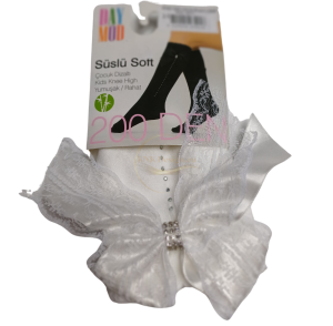 КЪСИ ЧОРАПКИ С ПАНДЕЛКА И КАМЪНИ - 200 DEN