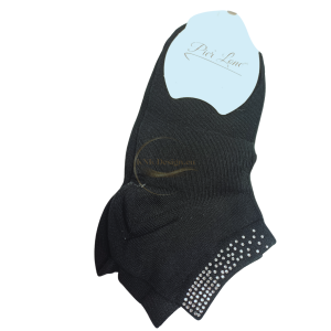 КЪСИ ЧОРАПИ С КАМЪЧЕТА - ЦВЯТ ЧЕРЕН