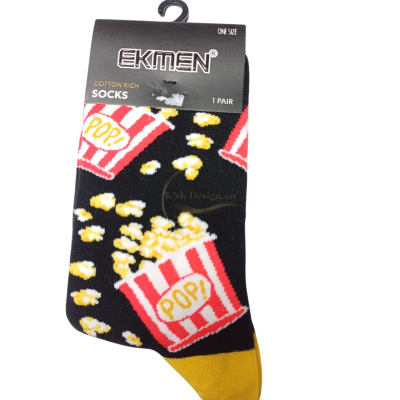 Екмен, чорапи Екмен, шарени чорапи, забавни чорапи, чорапи с пуканки, чорапи на пуканки, ekmen, socks, corn socks, 