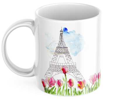 чаша в париж, париж и лалета, чаша с надпис и париж, айфелова кула на чаша, айфелова кула, париж, чаша с париж, чаша за рожден ден с париж, чаша за имен ден, чаша с лалета
