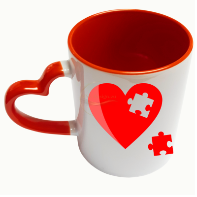 чаша сърце, керамична чаша, свети валентин, 14 февруари, подарък за влюбени, подарък за жена, подарък за свети валентин, чаша с дръжка сърце, чаша със сърце, чаша с надпис, чаша за любима жена, чаша за сублимация, чаши за влюбени, червена чаша, чаша с пос