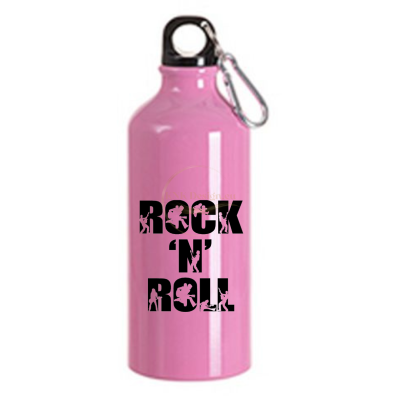 ЦВЕТНА БУТИЛКА С КАРАБИНЕР ОТ 600 мл. - РОЗОВА