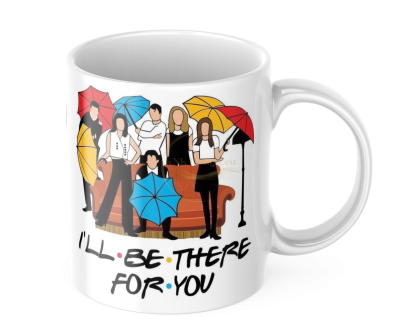 Friends чаша, чаша Приятели, подарък за фен на Приятели, подарък за фен на Friends, сериал Friends сувенир, оригинална чаша с щампа, сериал Приятели сувенир, 