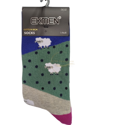 ЧОРАПИ ЕКМЕН - ШАРЕНИ С ОВЦА