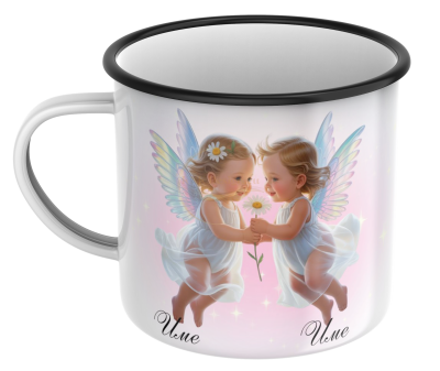 РЕТРО КАНЧЕ ЗА КРЪСТНИЦА С АНГЕЛЧЕТА И ТЕКСТ